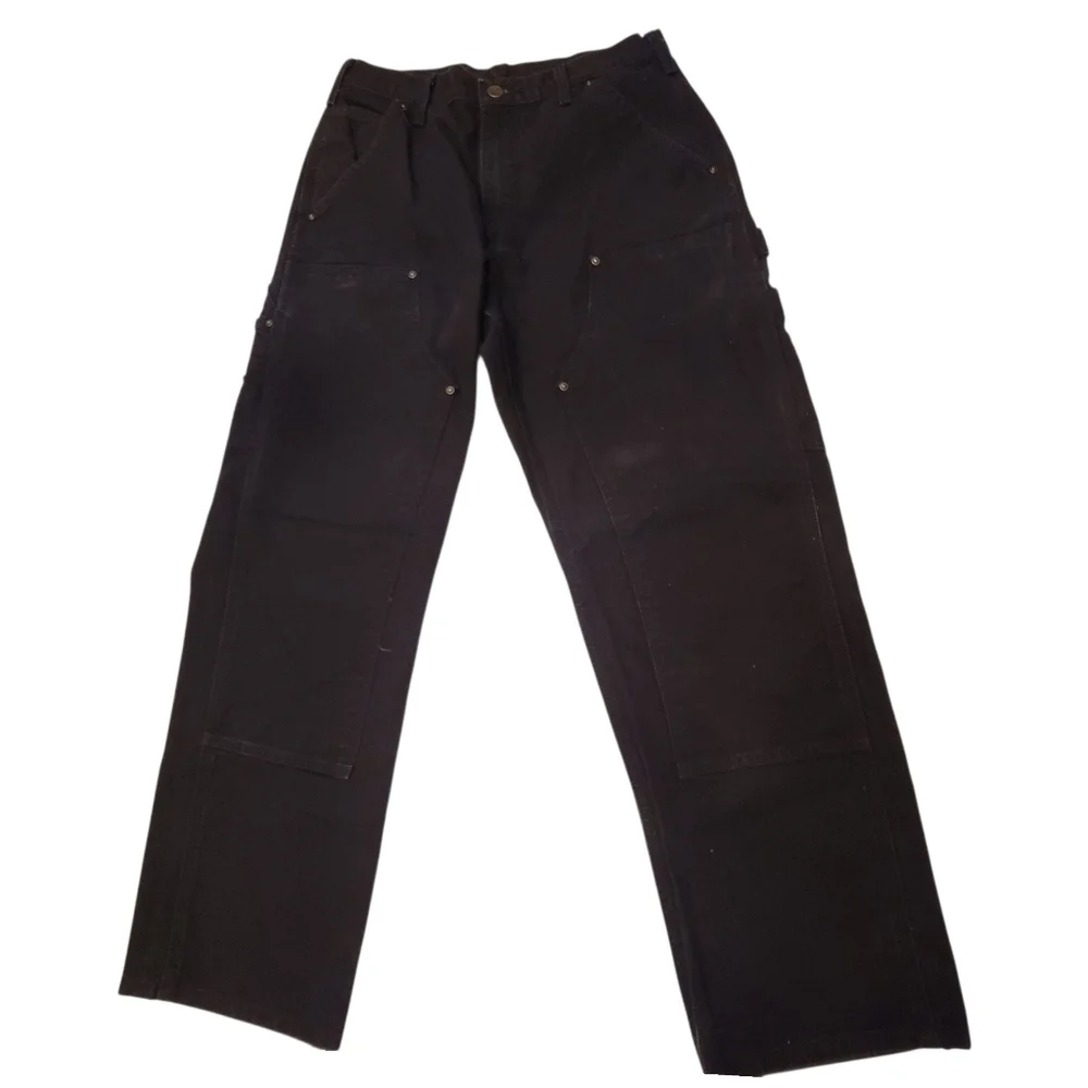 Carhartt Loose Straight Washed Duck Double-Front Jeans Black B136 Men's 30x29 - Picture 1 of 16